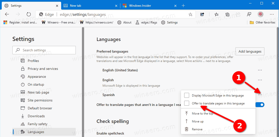 Перевод страниц андроид. Edge перевод. Microsoft Edge встроенный переводчик.