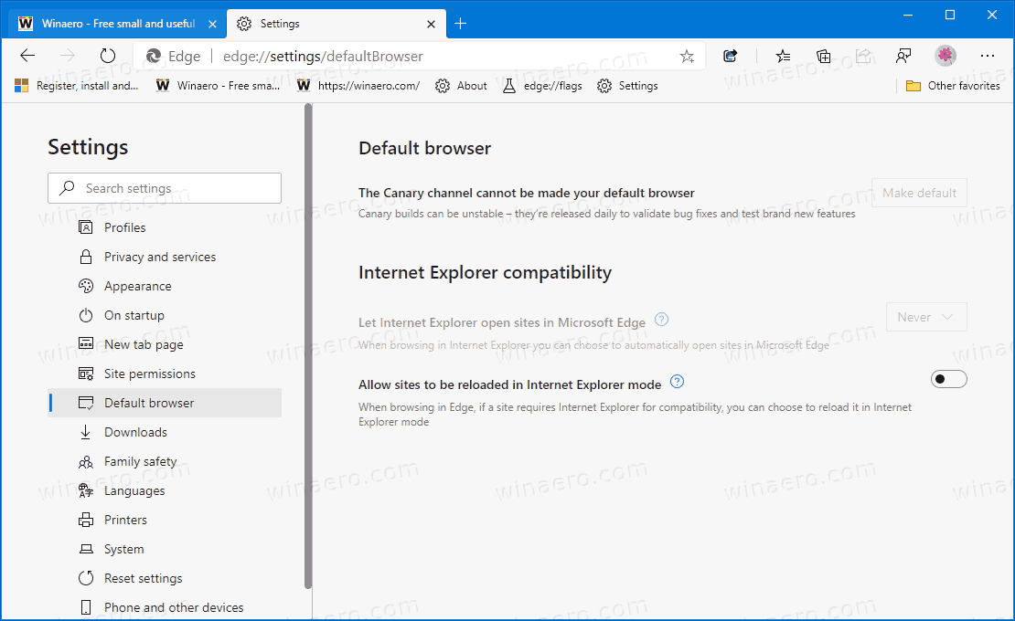 Enable or Disable Reload in Internet Explorer mode in Microsoft Edge