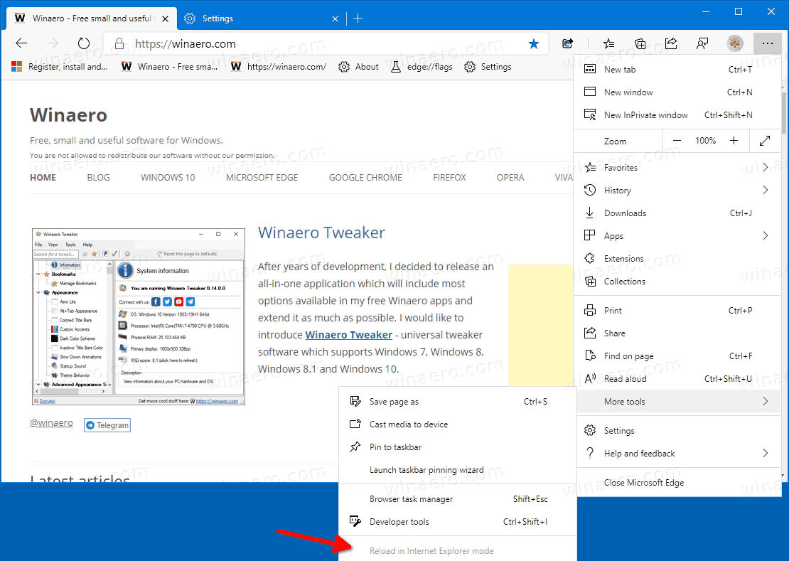 microsoft edge app mode