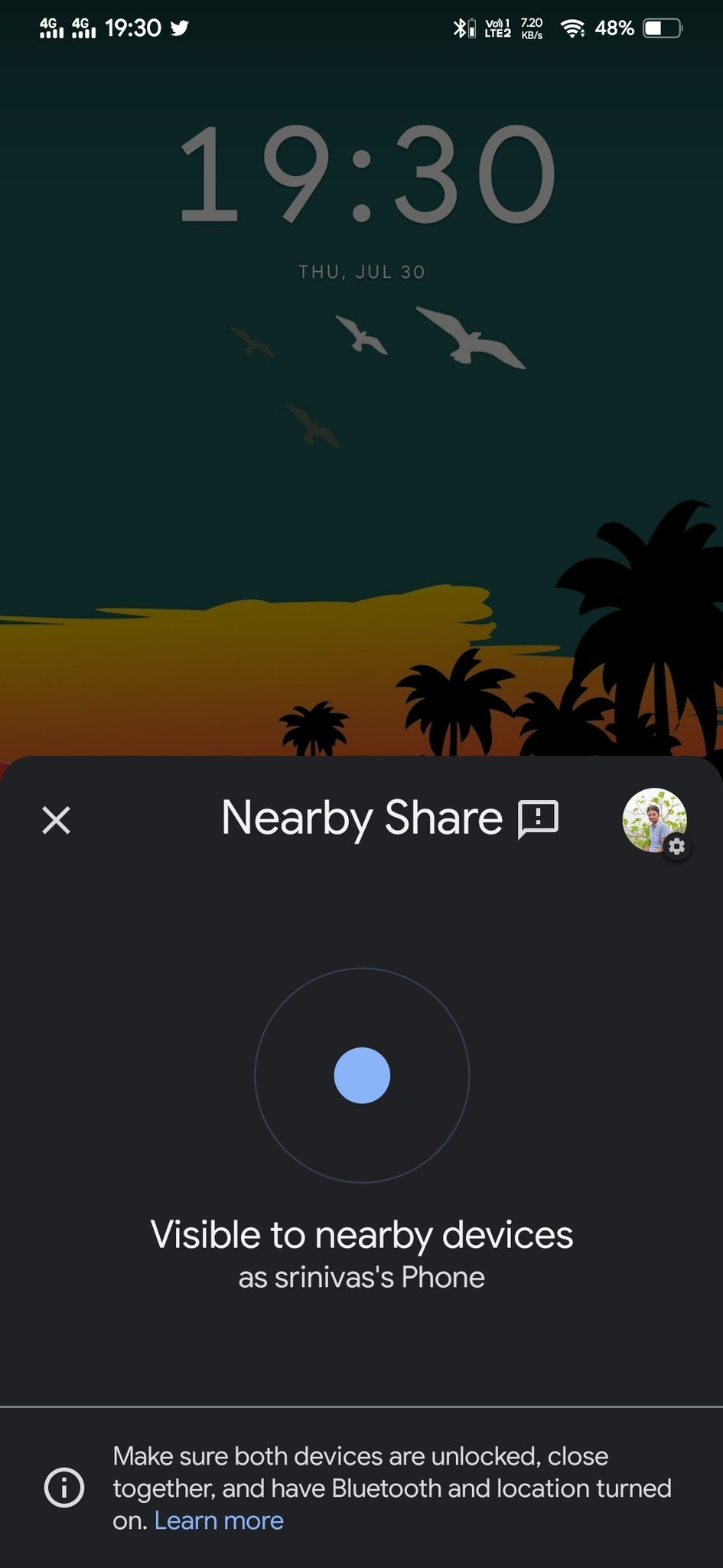 Android Nearby Share UI