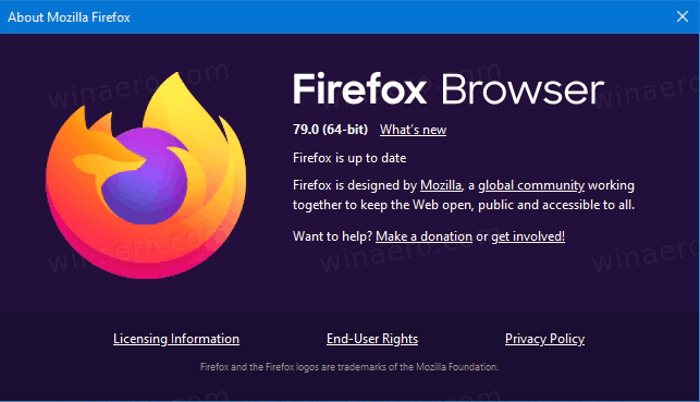 Firefox 79 Version About