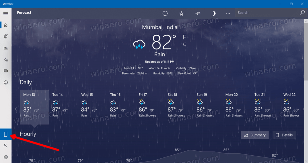 windows 10 weather animated home screen