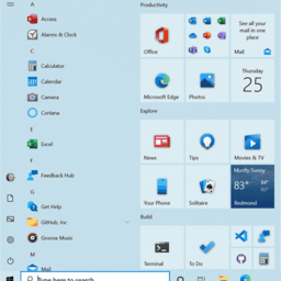 Enable New Start Menu in Windows 10 Build 20161