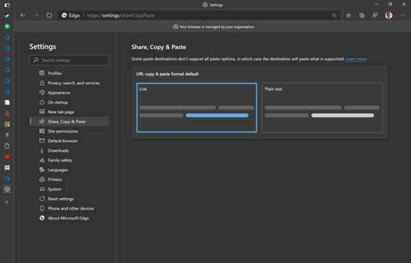 Edge Paste Settings