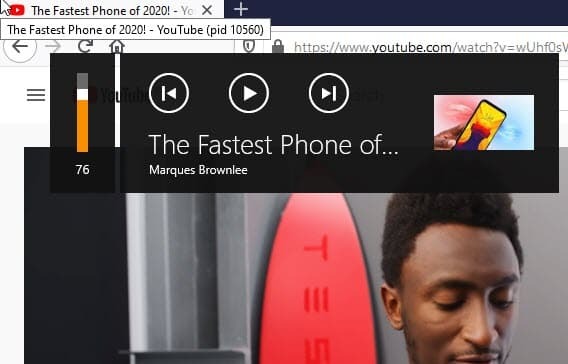 Media Control Feature 1 Firefox