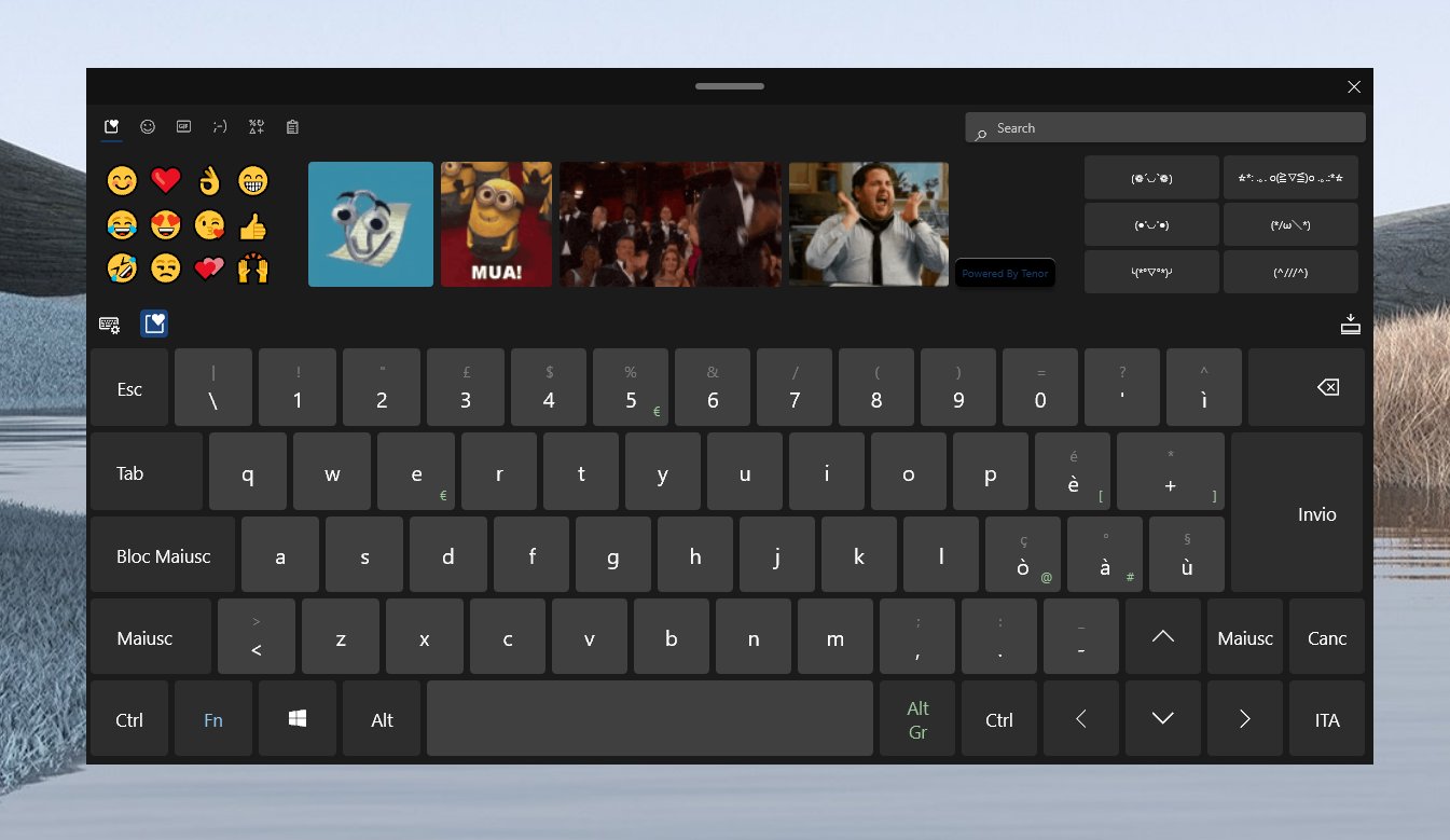 Windows 10X Touch Keyboard