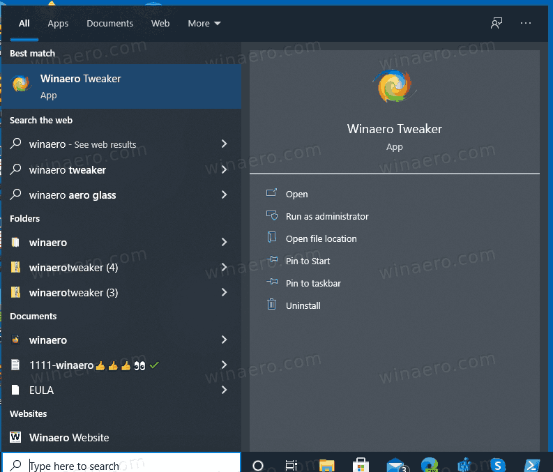 Dark Theme Windows Search