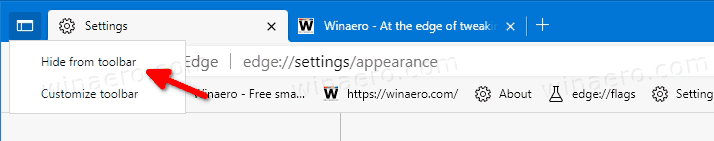 Edge Remove Vertical Tabs Button From Context Menu