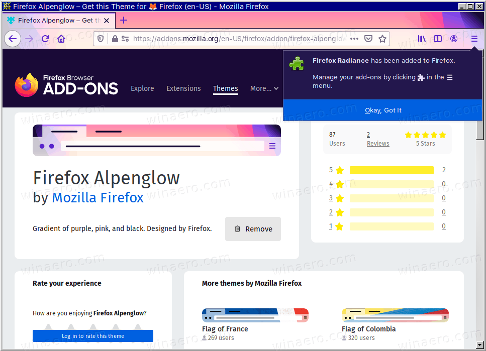 Firefox start page Themes & Skins