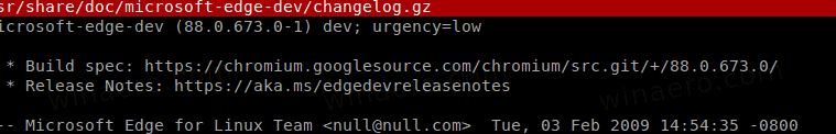 Edge Linux Changelog File
