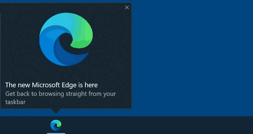 Edge Taskbar Ad
