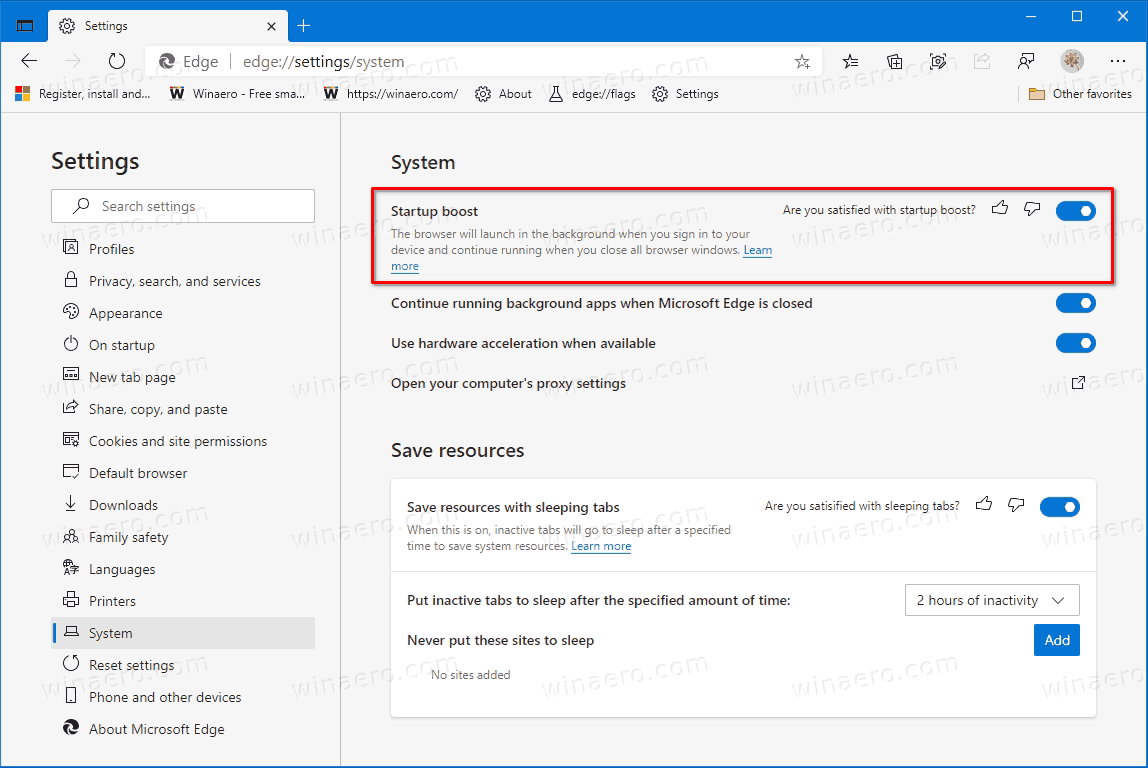 disable microsoft edge