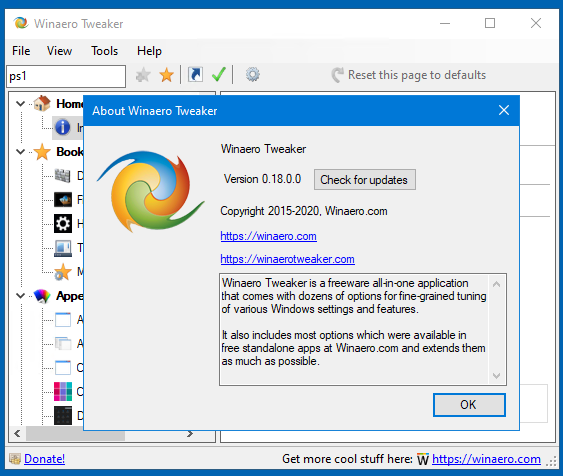 winaero tweaker windows 10 download