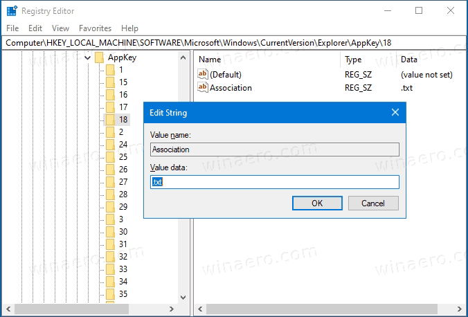Windows 10 переопределяет действие клавиатуры приложения с помощью расширения файла Txt