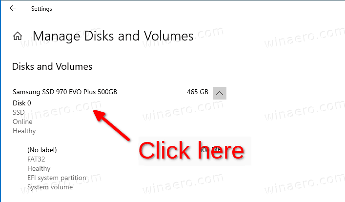 Windows 10 Select Drive In Manage Disks And Volumes