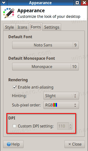Xubuntu Appearance Fonts