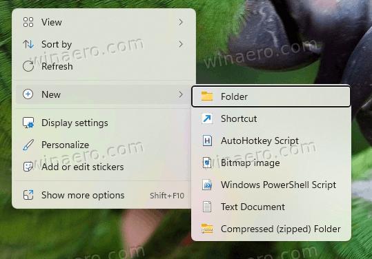 Create New Folder On Desktop