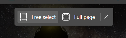 Edge Web Capture Full Screen Page Option