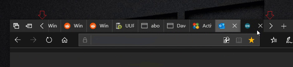 Google Chrome Scrollable Tabstrip With Buttons