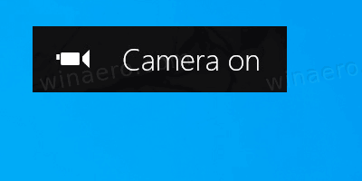 Camera On OSD In Windows 10