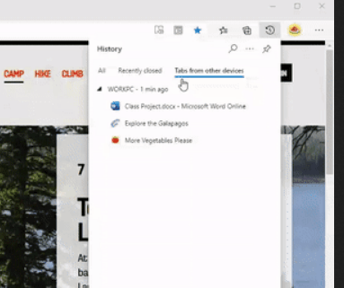 Edge Tabs From Other Devices