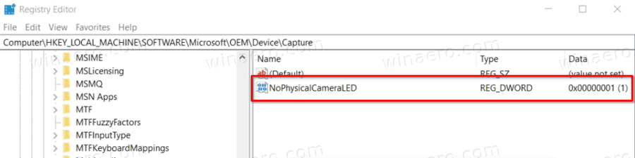 Enable Camera On Off OSD Notifications In Windows 10