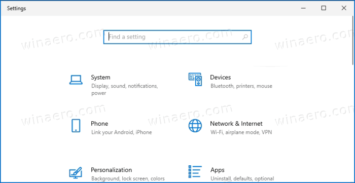 Windows 10 Отключить заголовок рекламного баннера в настройках