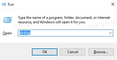 Windows 10 Run DxDiag