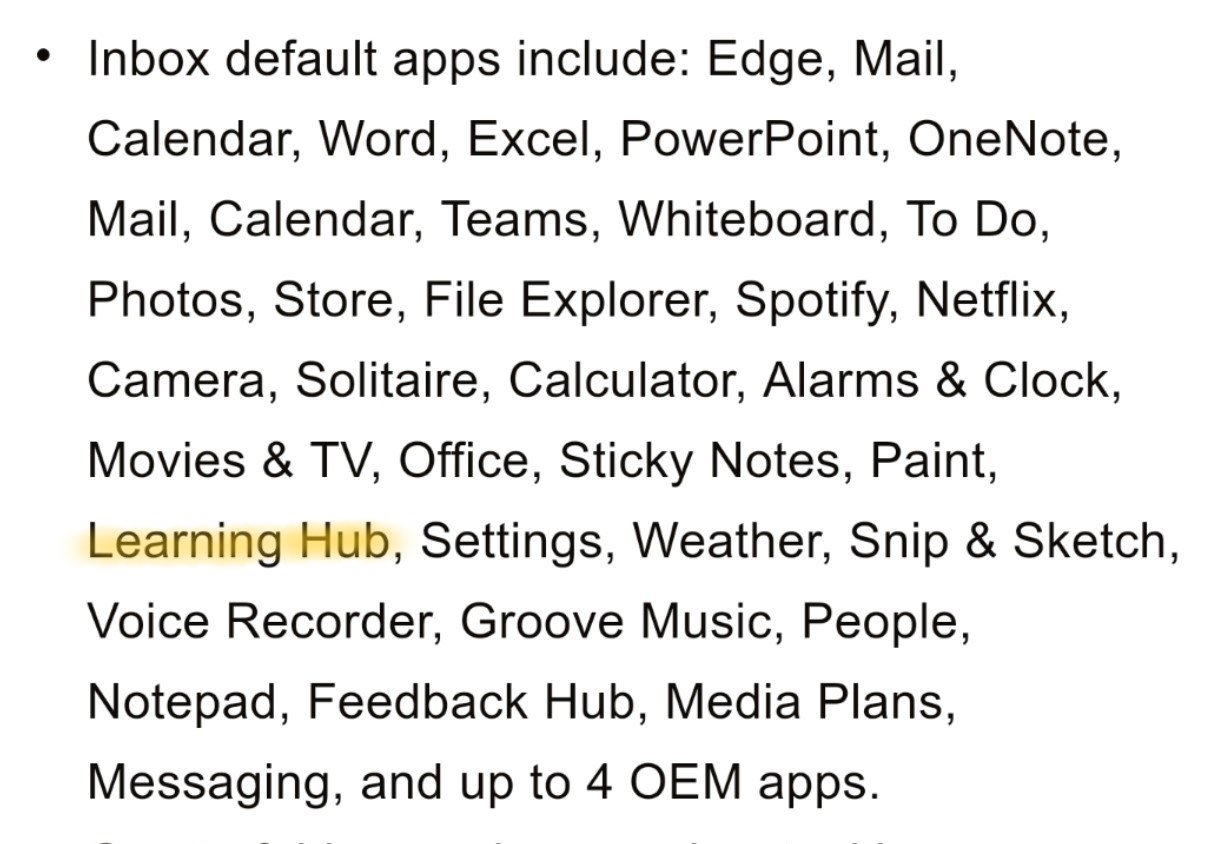 what is windows 10 inbox apps