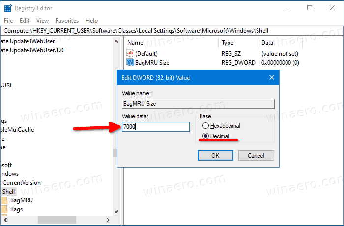 Change Number Of Folder Views To Remember In Windows 10