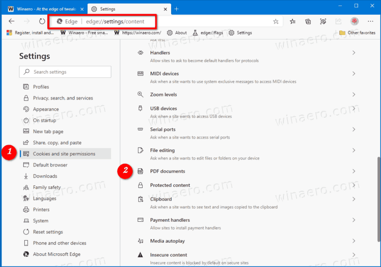 Edge PDF Documents Option