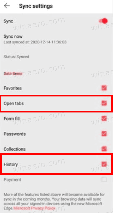 Edge Tab Sync On Android