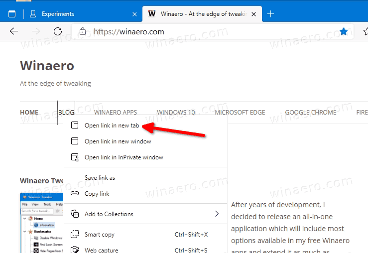Edge Open Link In A New Tab