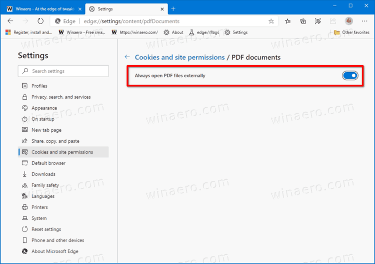 Заставьте Microsoft Edge загружать файлы PDF вместо открытия