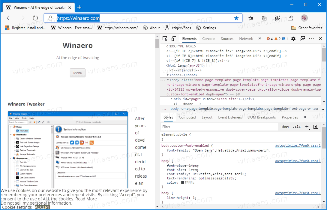 Microsoft Edge Developer Tools