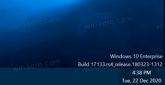 Show Windows 10 Version On Desktop