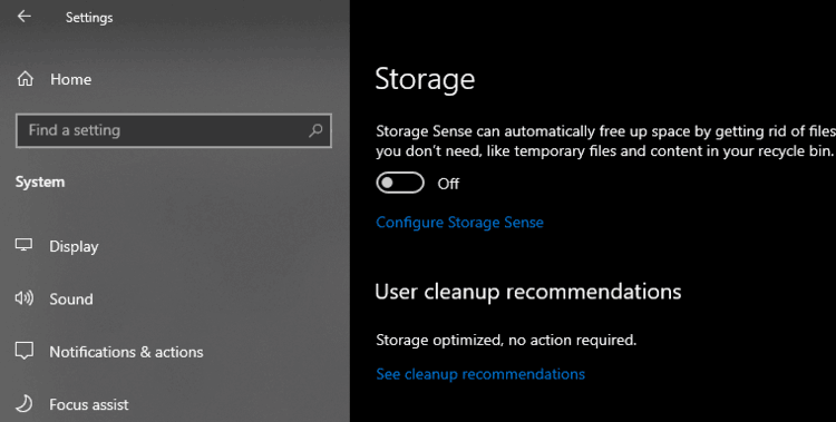 Storage Cleanup Recommendations 1