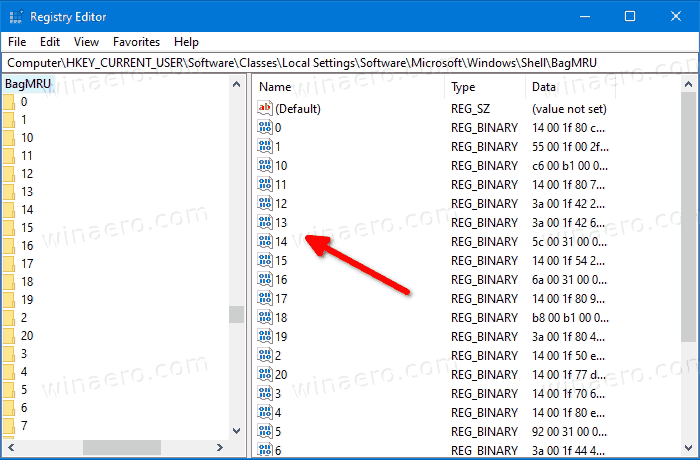 Windows 10 Stored Folder Views In The Registry