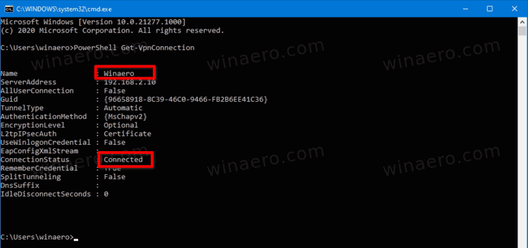 Windows 10: просмотр VPN-подключений с помощью PowerShell