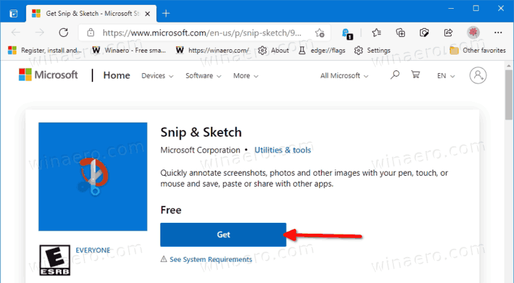 Install Snipping Tool From Microsoft Store