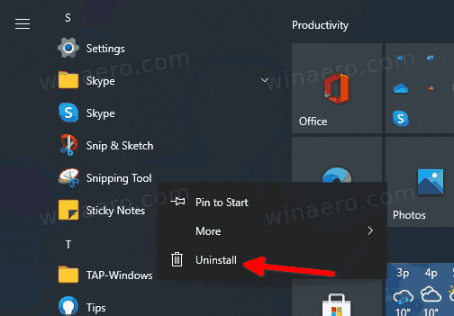Uninstall Snipping Tool Store App 1