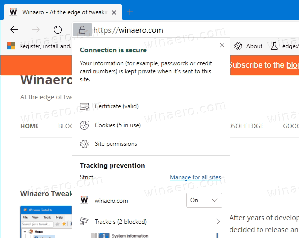 current version microsoft edge