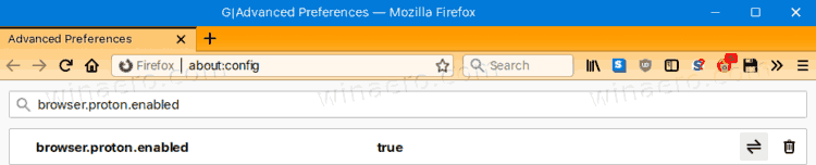 Включить новый дизайн протонов в Firefox