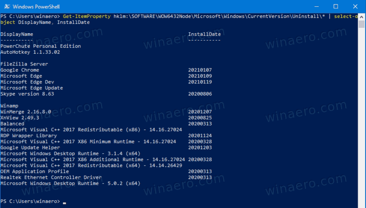 Find When Was A 32 Bit App Installed In PowerShell
