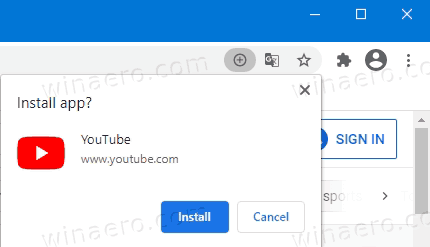 Установить YouTube в Google Chrome