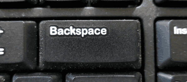 Keyboard Backspace Button Banner