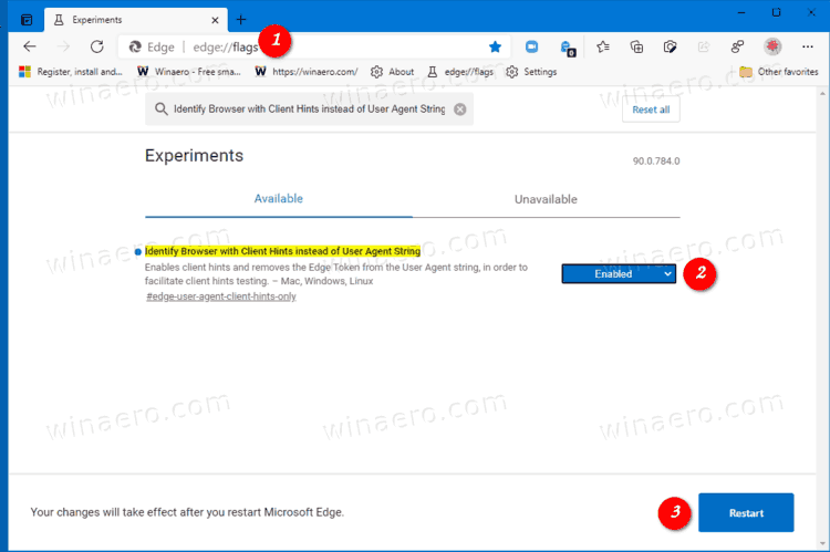 Enable Client Hints In Microsoft Edge