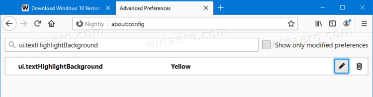 Изменен цвет выделения Firefox для полосы прокрутки