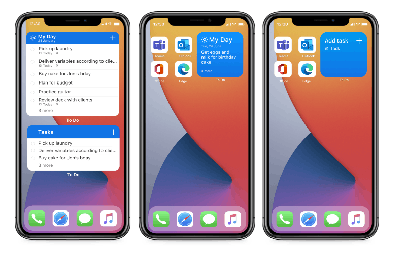 microsoft to do widget ios 14