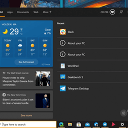 Microsoft is testing an updated Weather Widget in Windows Search
